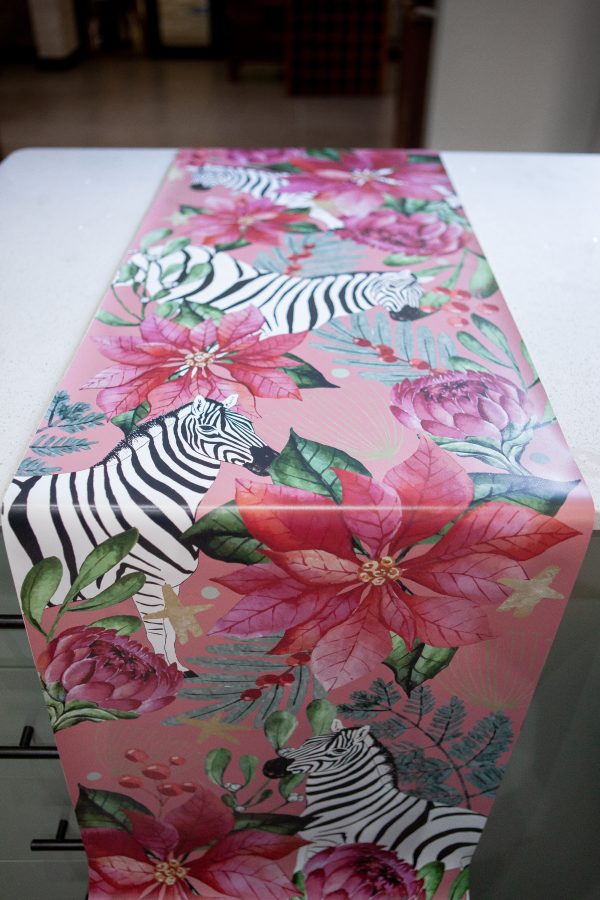 pvc table runner | Zebra